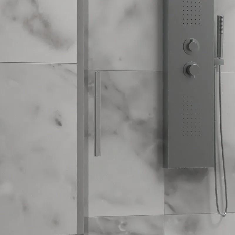 Kamalu - porta doccia 100 cm scorrevole vetro 6mm altezza 200h | kla4000c