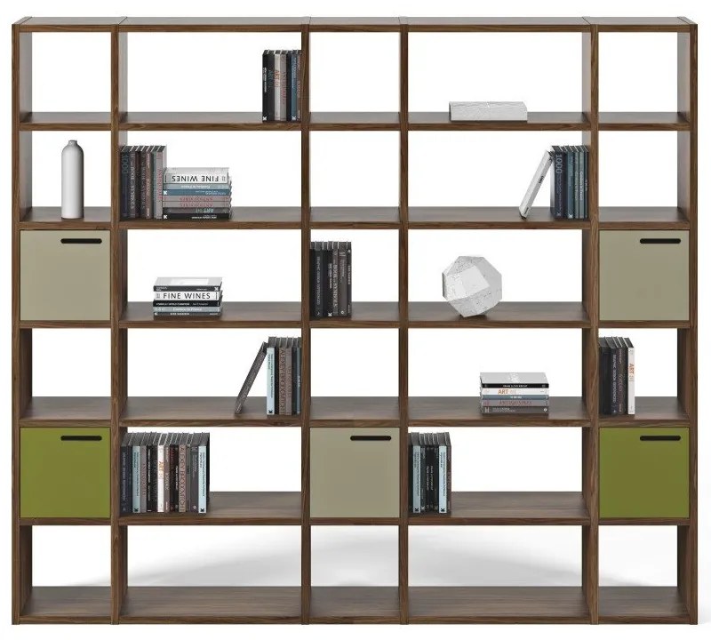 Libreria in noce 255x224 cm Pombal - TemaHome