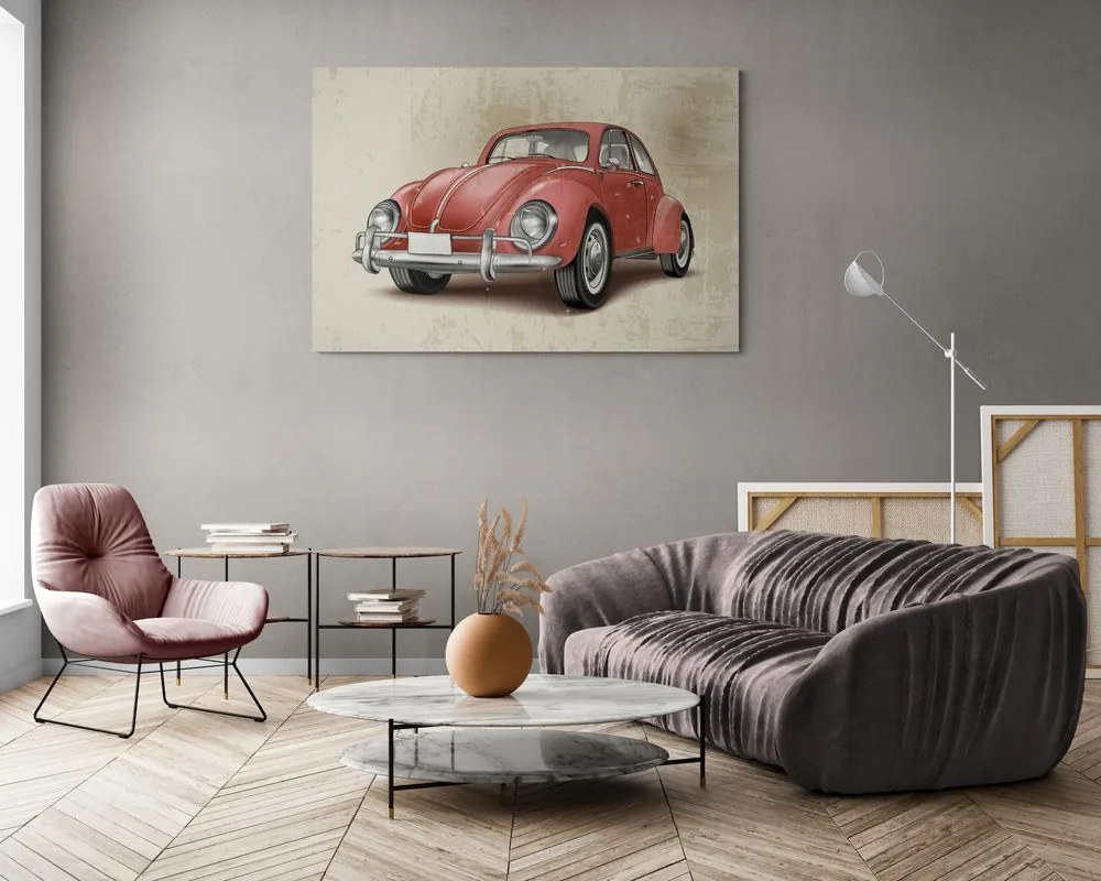 Quadro su tela – Auto d'epoca rossa