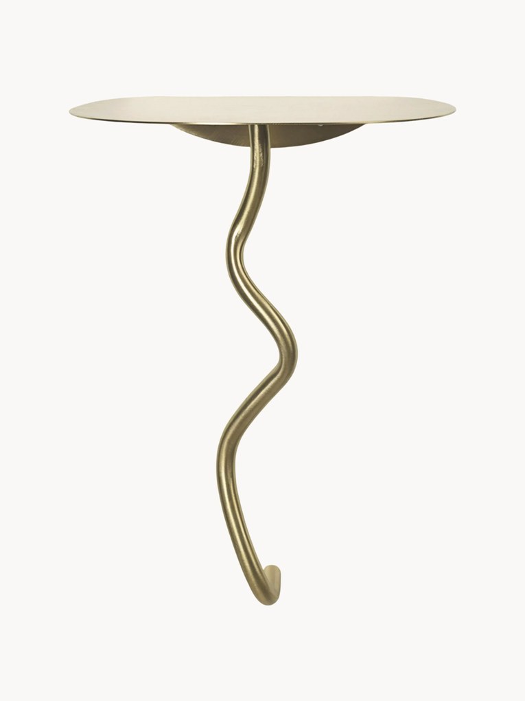 Tavolino da parete in ottone Curvature