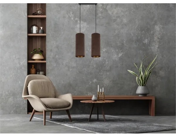 Lampadario a cavo AVALO 2xE27/60W/230V marrone/rame