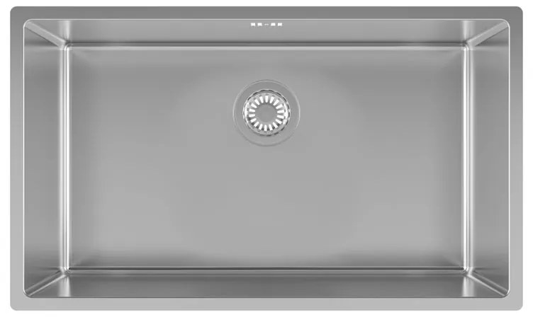 Lavello sopratop sottotop 1 vasca DELINIA Michigan inox L 44 x L 74 cm argento