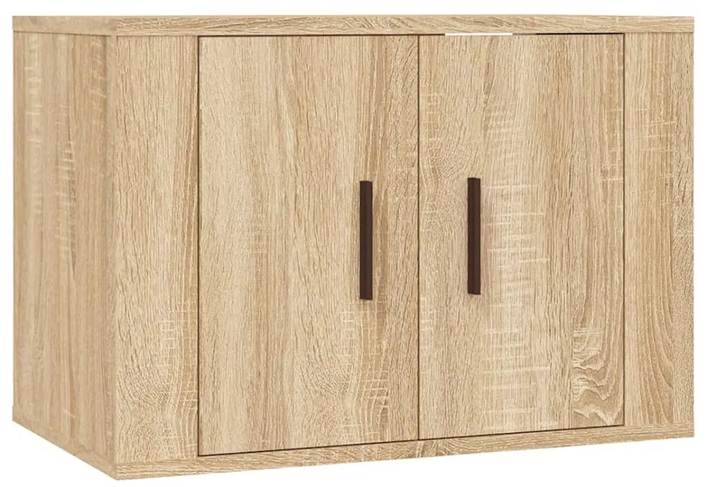 Set di Mobili Porta TV 2 pz Rovere Sonoma in Legno Multistrato