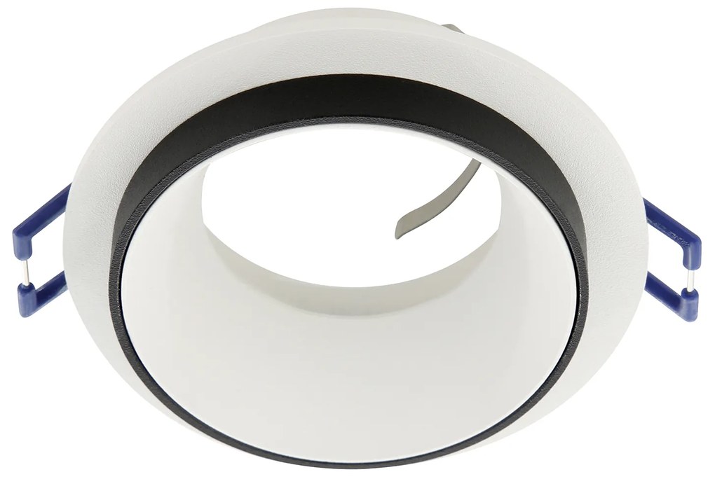 Faretto Ad Incasso Moderno Carosso In Alluminio Bianco 1 Luce Gu10 35W