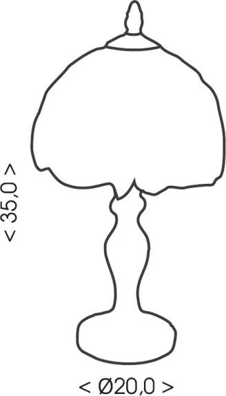 Brilagi - Lampada da tavolo Tiffany in vetro color avorio 1xE27/60W/230V