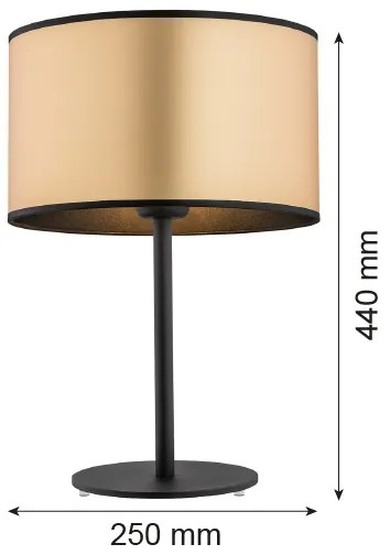 Argon 4297 - Lampada da tavolo KARIN 1xE27/15W/230V ottone/nero