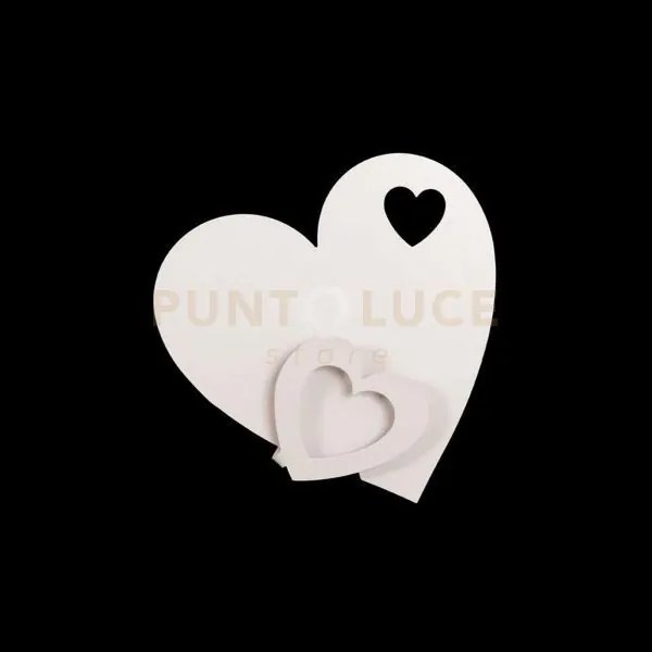 Porta umidificatore di design cuori bianco