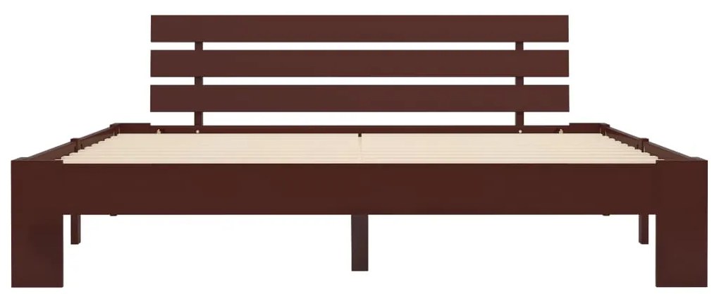 Giroletto Marrone Scuro in Legno Massello di Pino 180x200 cm