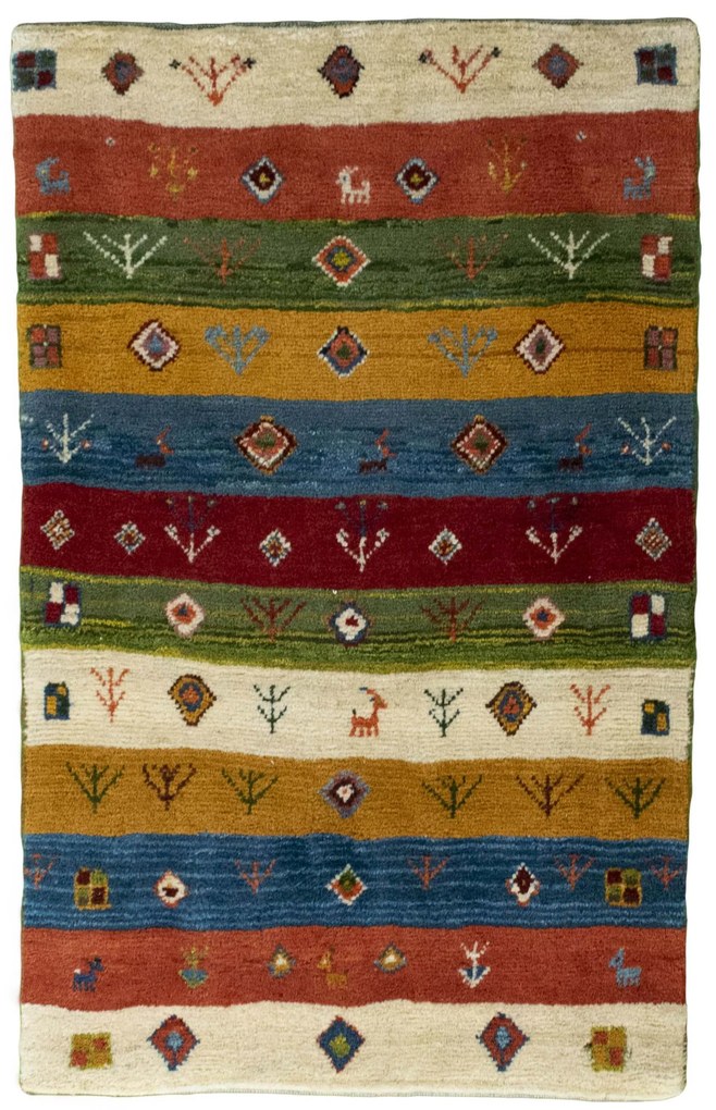 Gabbeh Tappeto 80 x 120 (Iran) Annodato A Mano