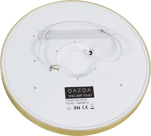 Specchio da bagno oro 50 cm con LED dimmerabile a 3 livelli con touch rotondo - Miral