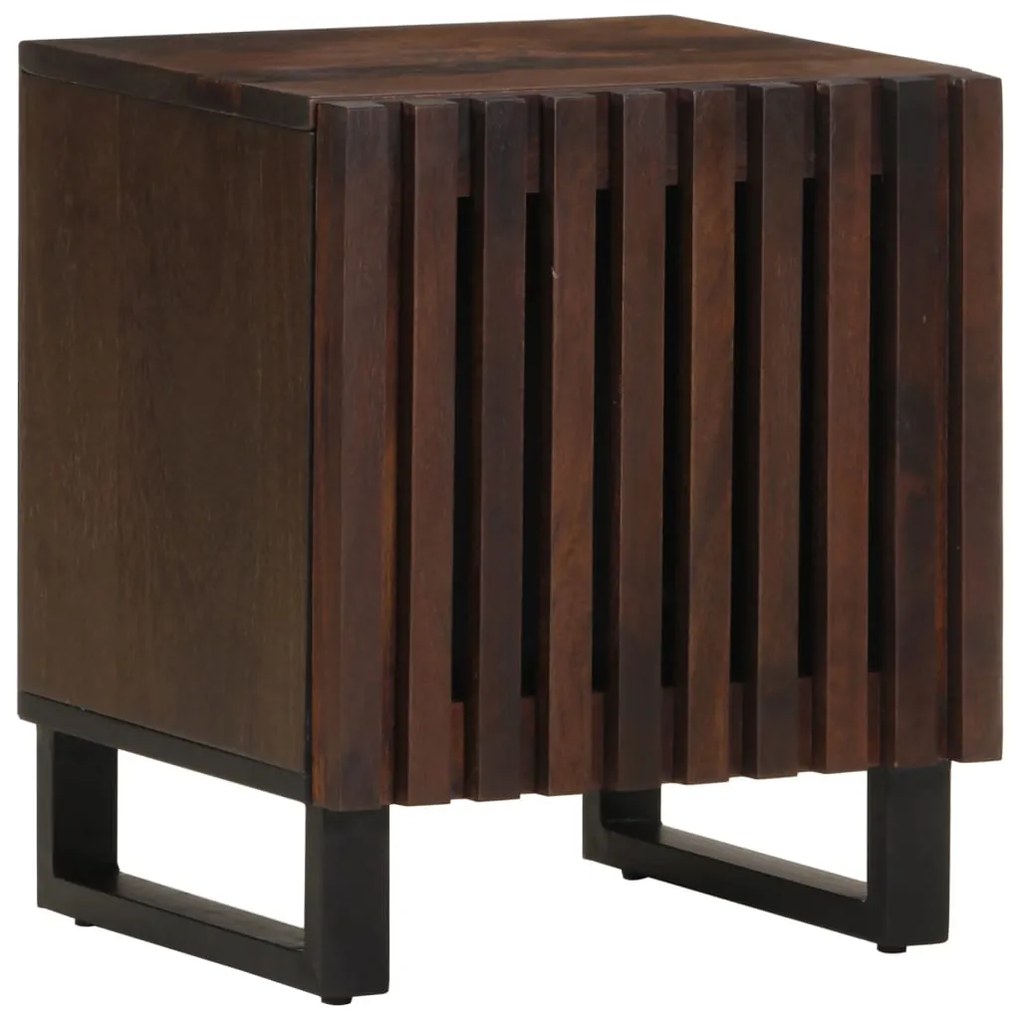 Comodino 40x34x46 Cm İn Legno Massello Di Mango /