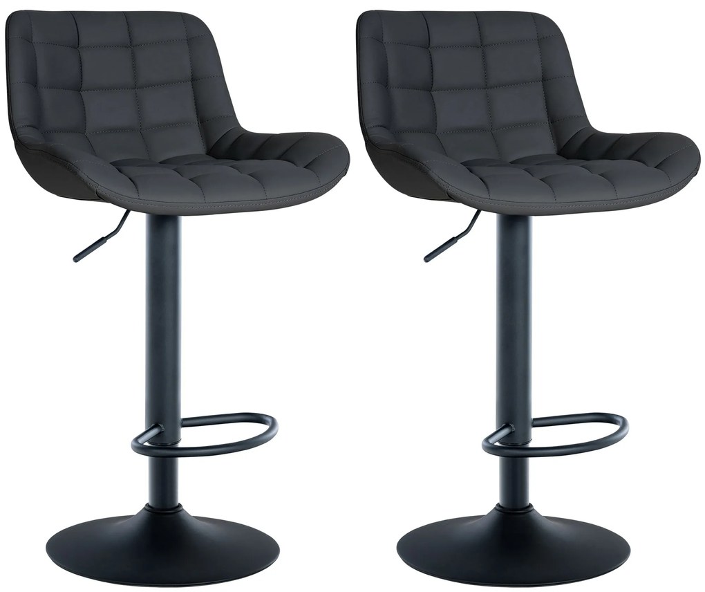Set Di 2 Sgabelli Da Bar Tover: Eleganza E Comfort Per Lambiente Domestico. / Schwarz / Kunstleder