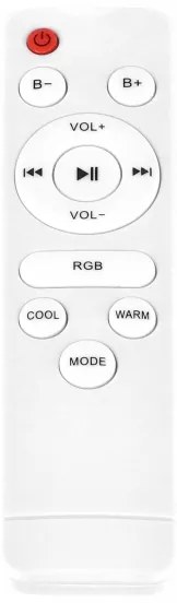 Plafoniera dimmerabile LED RGBW con altoparlante LED/60W/230V bianca + telecomando