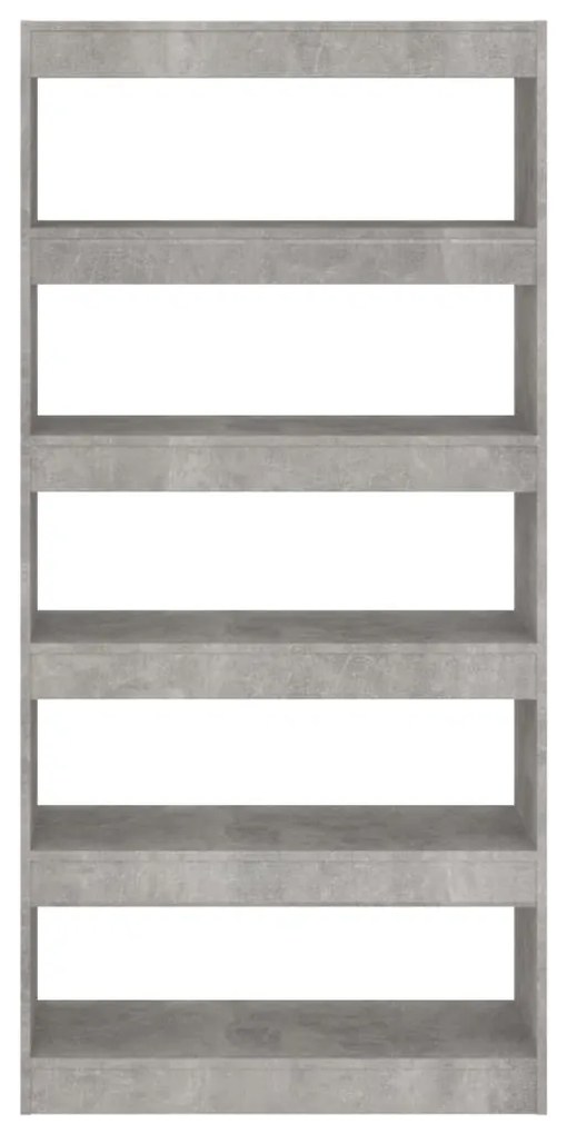 Libreria/Divisorio Grigio Cemento 80x30x166 cm in Truciolato