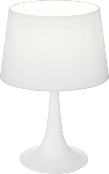 Ideal Lux - Lampada da tavolo LONDON 1xE27/60W/230V bianca