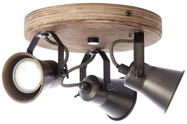 Brilliant - Faretto SEED 3xGU10/5W/230V nero/marrone