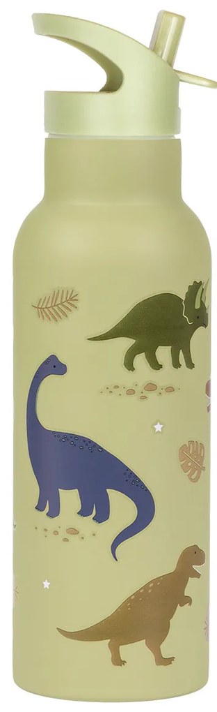 A Little Lovely Company - borraccia in acciaio inox, 500 ml - dinosauri