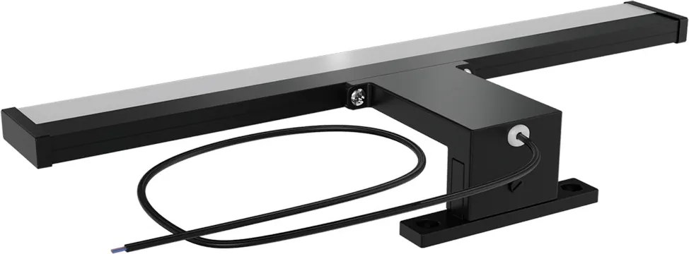 Lampada LED da Specchio 35cm 4W Bidirezione Nera IP44 Tripla Installazione Colore Bianco Caldo 3.000K