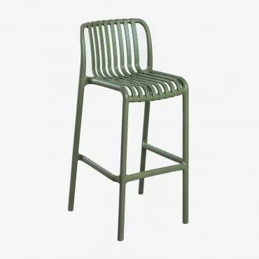 Sgabello Alto Impilabile Jardín Wendell Verde Militare & ↑77 Cm - Sklum