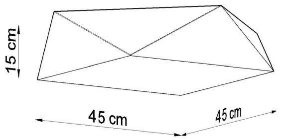 Plafoniera HEXA 3xE27/60W/230V argento