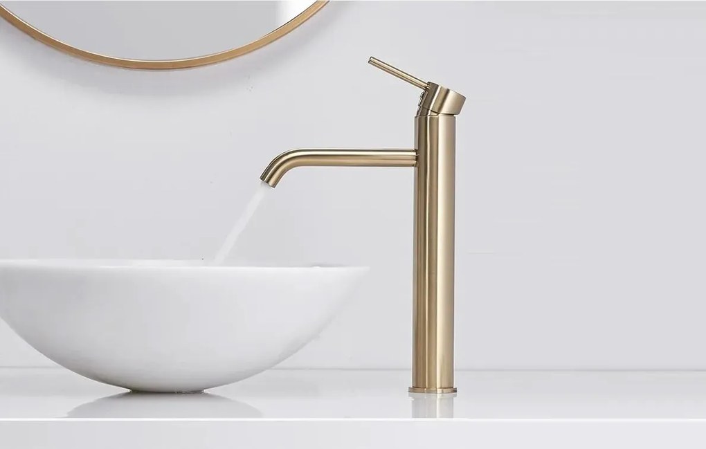 Rubinetto da lavabo Rea Lungo L.Gold High