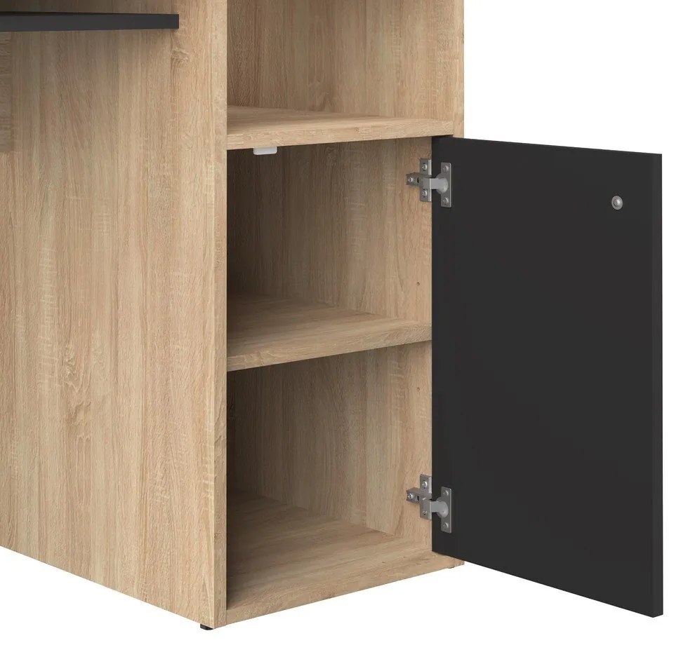 Tavolo da lavoro con piano in rovere 50x115 cm Oxford - TemaHome