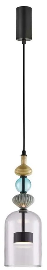 Lampadario LED a sospensione con filo ARTE LED/12W/230V diametro 13 cm nero