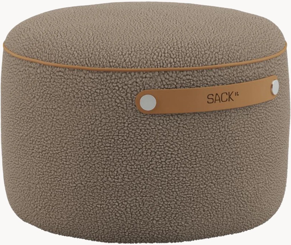 Pouf in teddy-bouclé SACKit