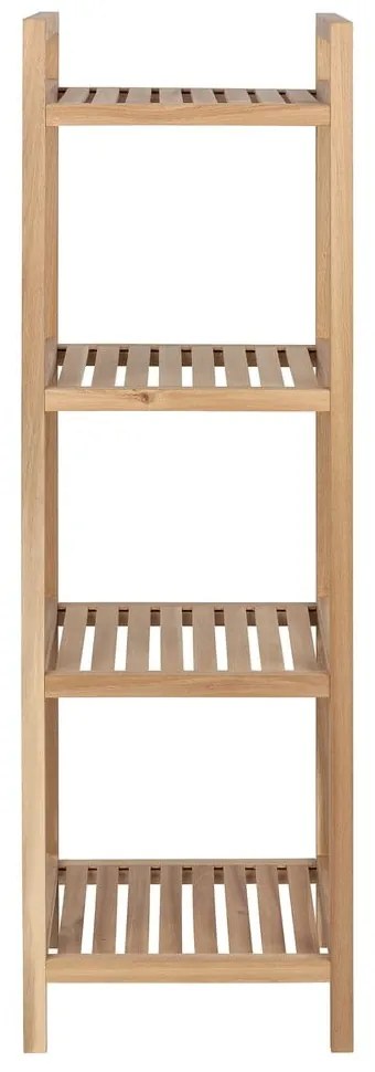 Scaffale da bagno in legno di acacia con quattro ripiani su ruote 35x110 cm Acina - Wenko