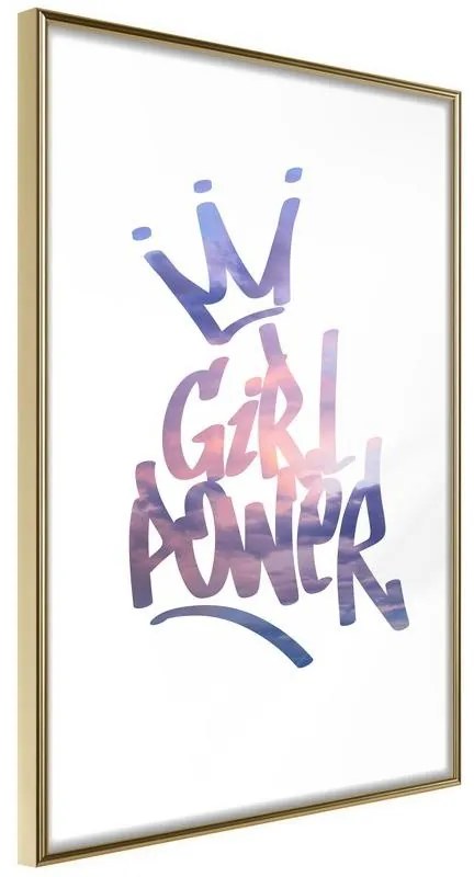 Poster Girl Power Cornice Quadri Cornice d'oro, Larghezza x Altezza Home decor 20x30