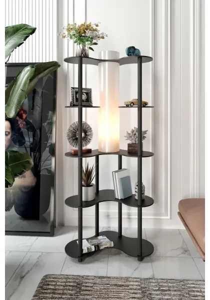 Lampada da terra con ripiani NOTO 1xE27/40W/230V nera