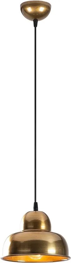 Lampadario dorato con paralume in metallo ø 20 cm Berceste – Opviq lights