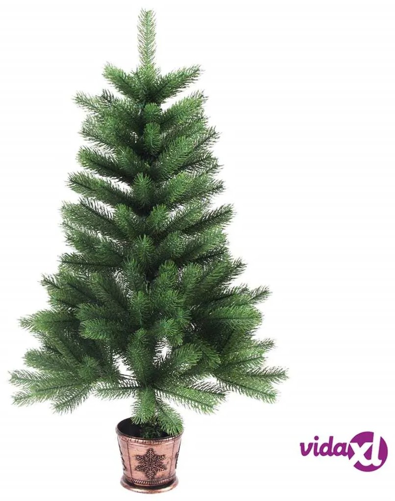 vidaXL Albero di Natale Artificiale Realistico con Punte 90 cm Verde
