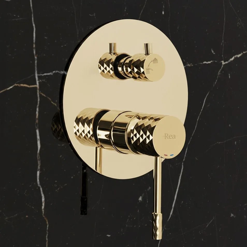 Set doccia da incasso Rea Lungo Diamond Gold + BOX