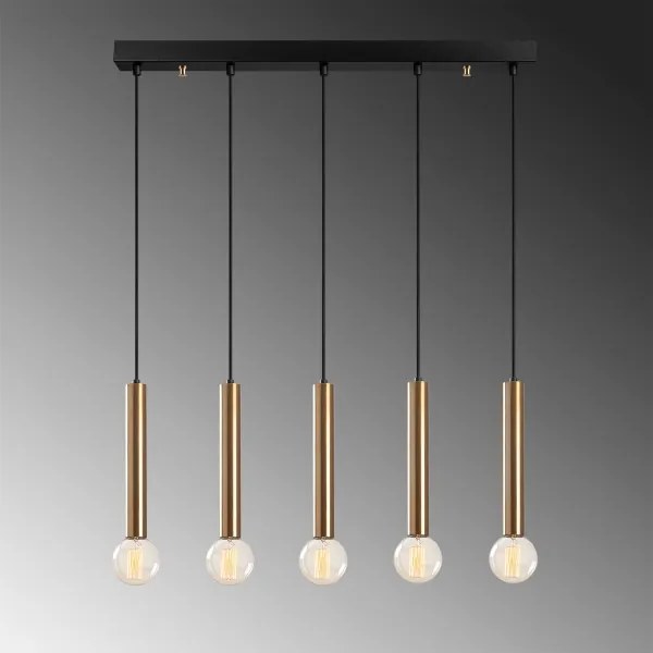 Lampadario a cavo TEMPO 5xE27/40W/230V dorato