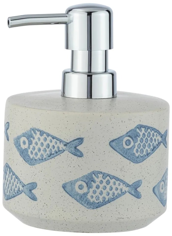 Distributore di sapone cremoso blu e bianco, 475 ml Aquamarin - Wenko
