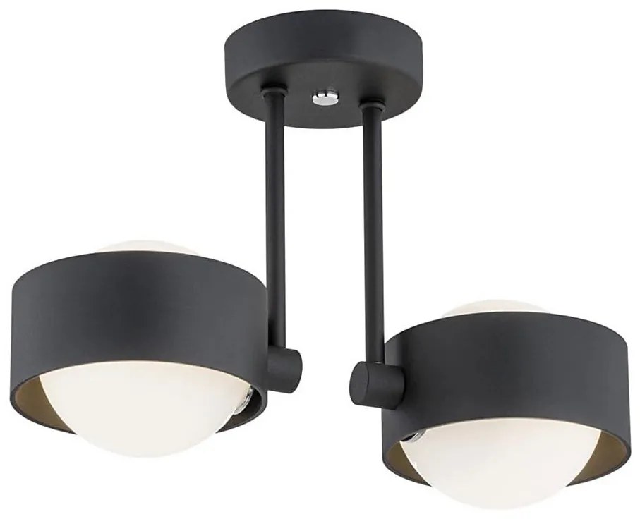 Argon 7089 - Lampadario su palo MASSIMO PLUS 2xG9/6W/230V nero