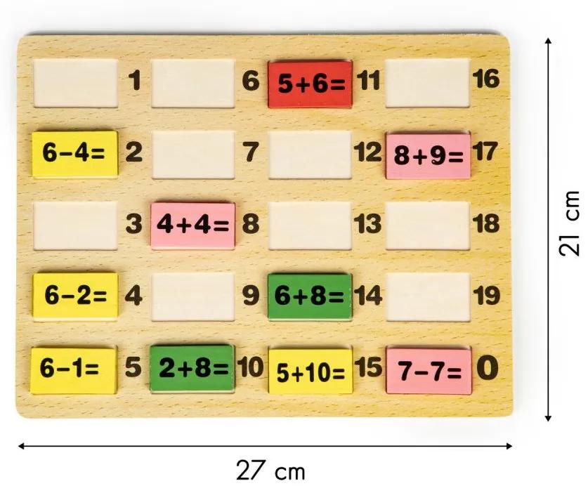 Tavolo matematico in legno