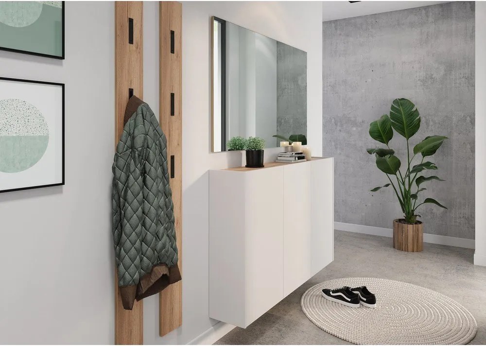 Armadietto color crema con effetto rovere 138x87x25 cm Libbiano – Germania