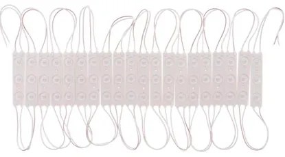 Catena da 20 moduli da 1.5W 12VDC IP67 da 125lm/W Colore Bianco Caldo 2.700K