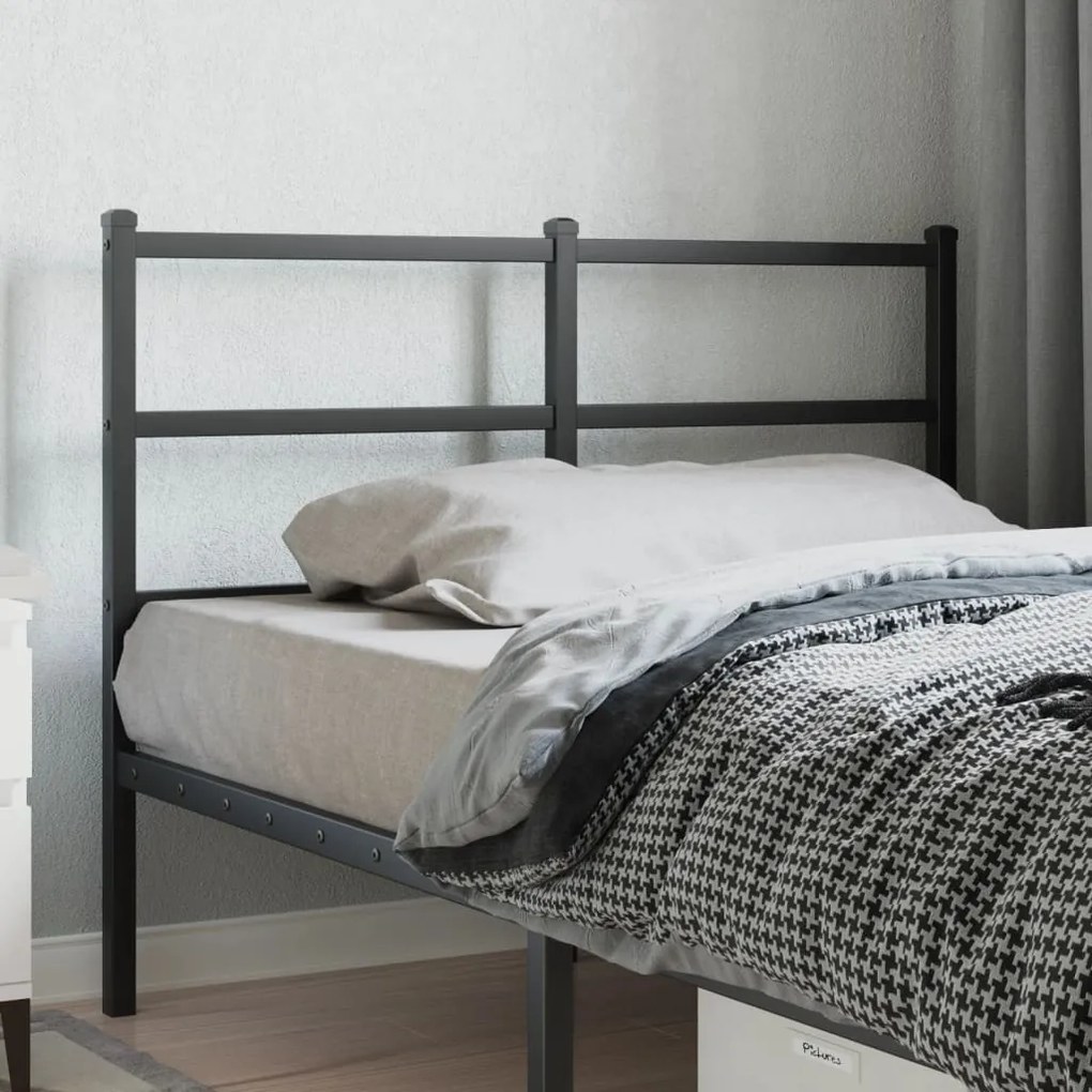 Testiera İn Metallo Nero 120 Cm /