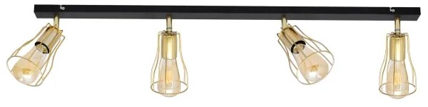 Faretto TUBE 4xE27/15W/230V oro/nero