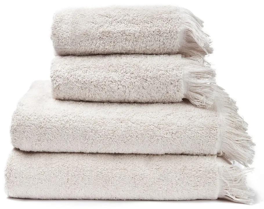 Set di 2 asciugamani panna e 2 asciugamani da bagno in 100% cotone, 50 x 90 + 70 x 140 cm. - Bonami Selection