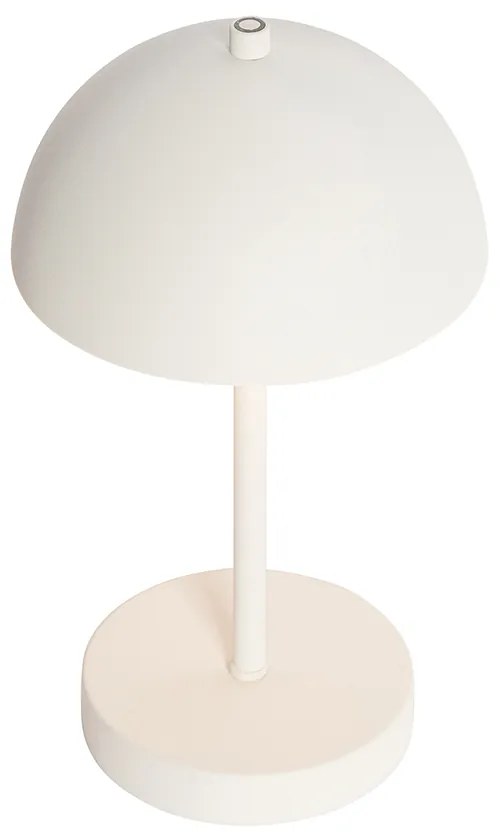 Set di 2 lampade da tavolo da esterno fungo bianco ricaricabili - Keira