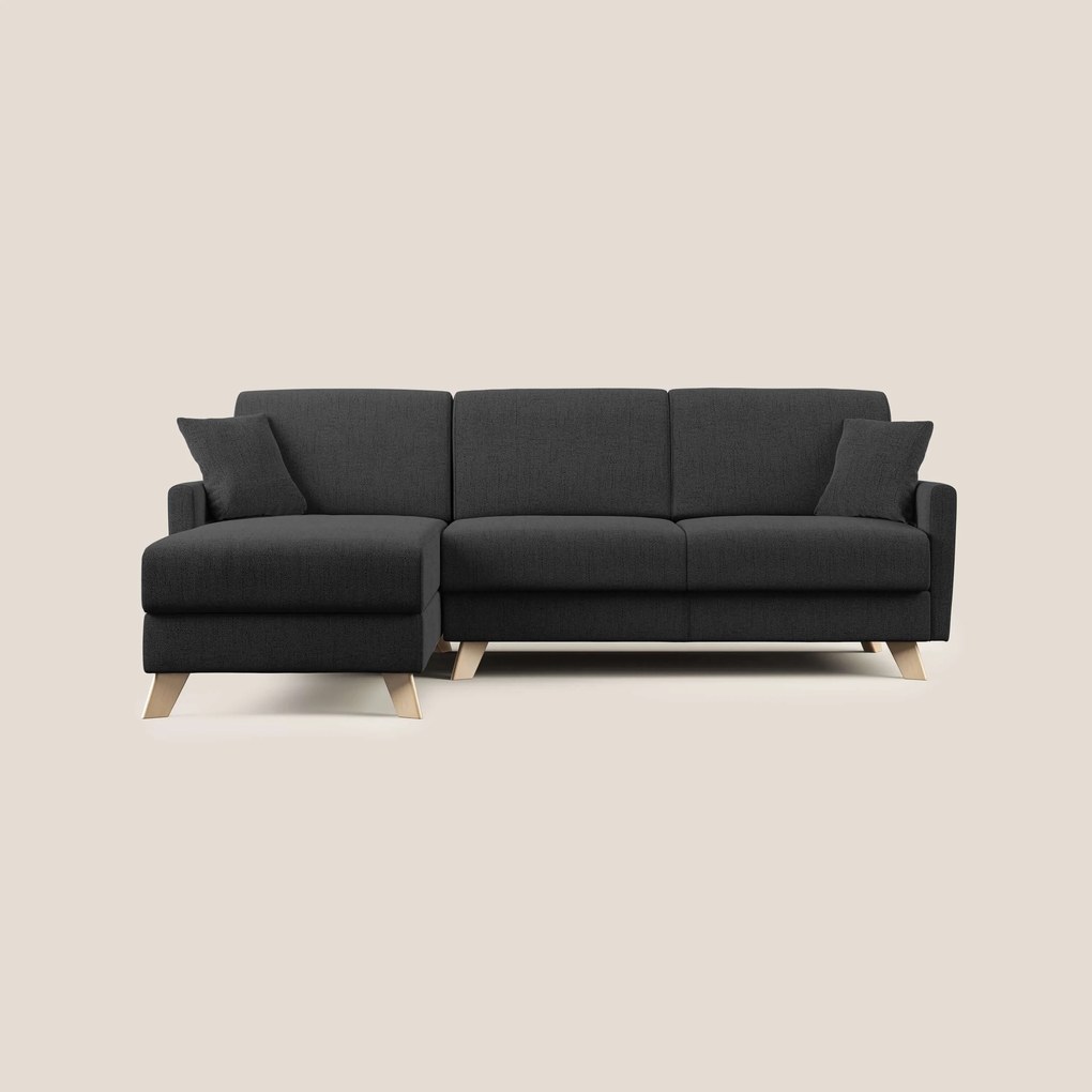 Edgar divano letto angolare in tessuto felis impermeabile T03 antracite