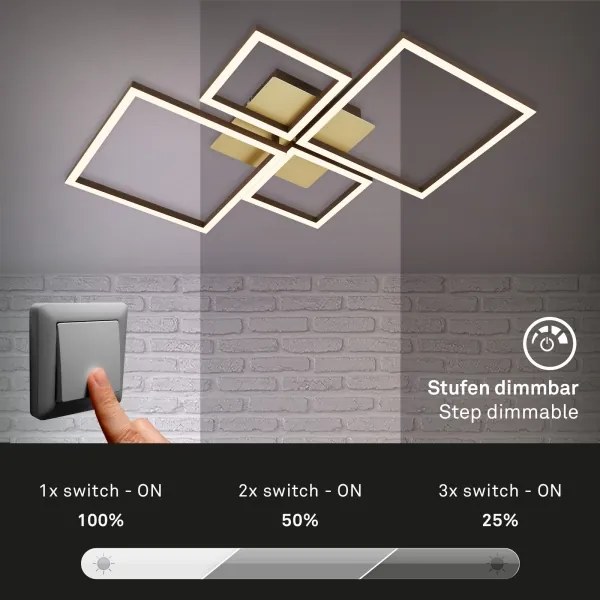 Brilo - Lampadario a plafone LED dimmerabile FRAME LED/44W/230V