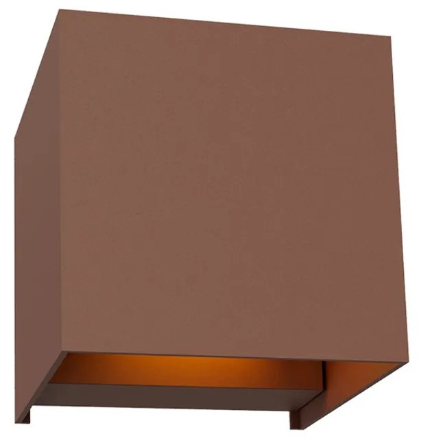 Applique LED Cubo 12W Bidirezionale Corten IP65 CCT OSRAM Chip LED
