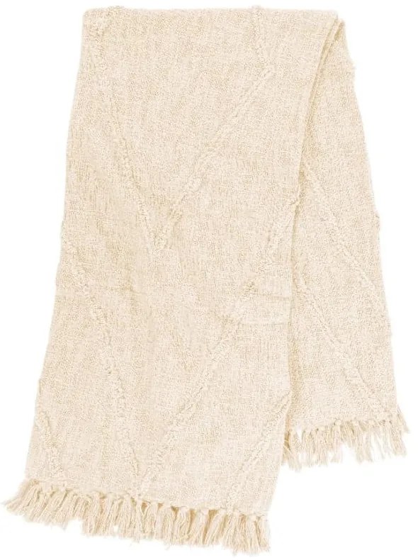 Copriletto in cotone crema per letto matrimoniale 250x260 cm Sahara - Tiseco Home Studio