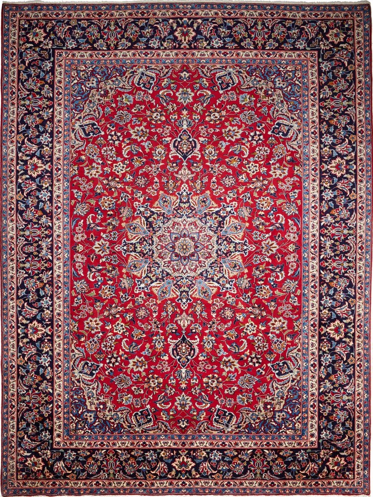 Najafabad Tappeto persiano 310 x 410 Rosso (Iran) Annodato A Mano