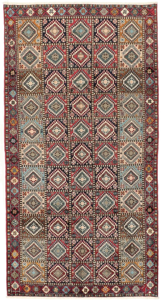 Varamin Tappeto 280x150 (Iran) Annodato A Mano